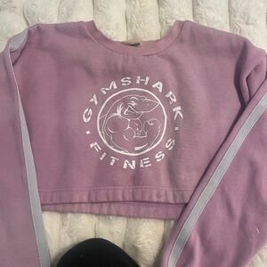 Gym shark cropped hoodie